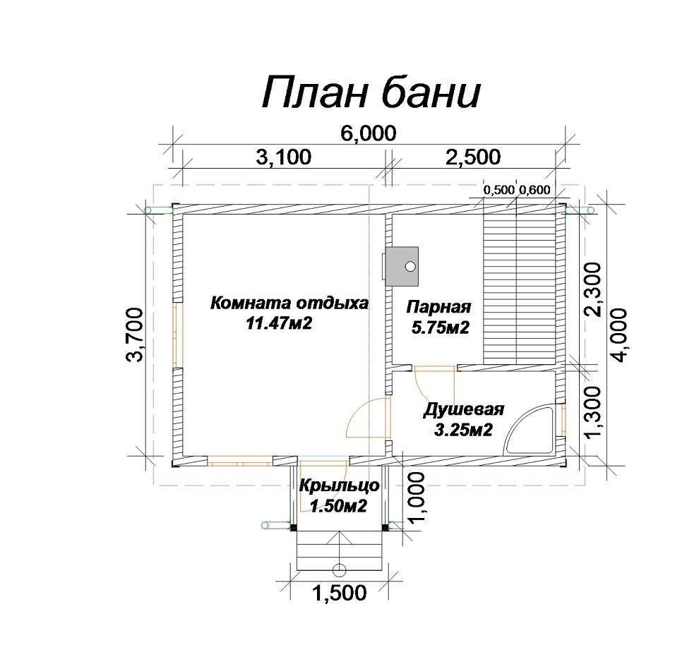 Баня из бруса своими руками проект