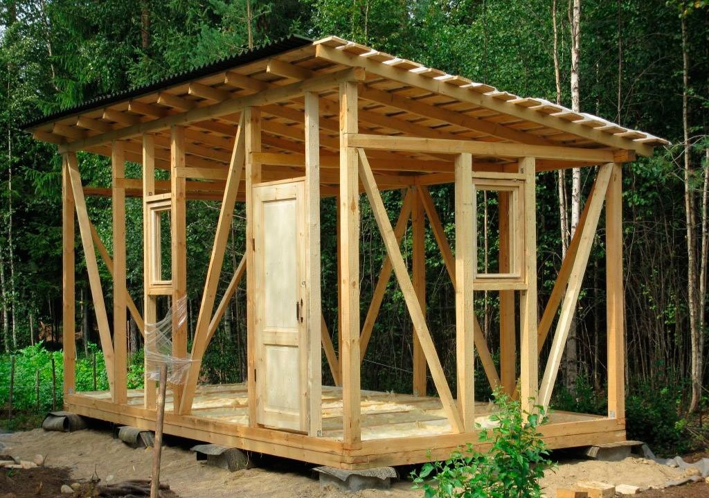 Как построить деревянный сарай из каркаса