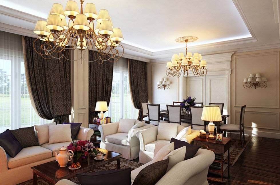 Гостиная в классическом стиле: как обустроить гостиную в стиле классика? (55 фото)
