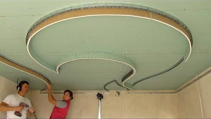 Руководство по монтажу двухуровневого потолка из гипсокартона