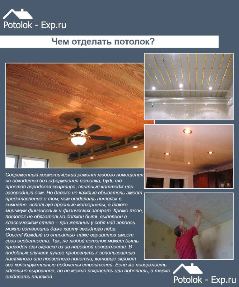 Натяжной потолок или штукатурка с покраской: что лучше и дешевле сделать?