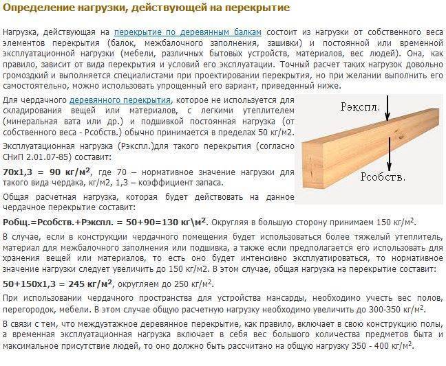Деревянная балка перекрытия пролет: виды, размеры и расчет