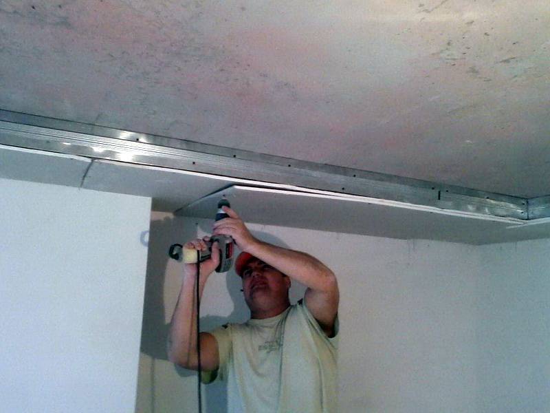 Как сделать короб из гипсокартона на потолке под натяжной потолок с подсветкой