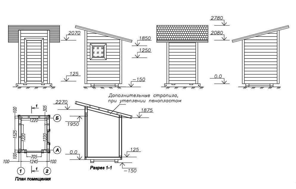 Чертеж дачного туалета: популярные схемы постройки для самостоятельного проекта