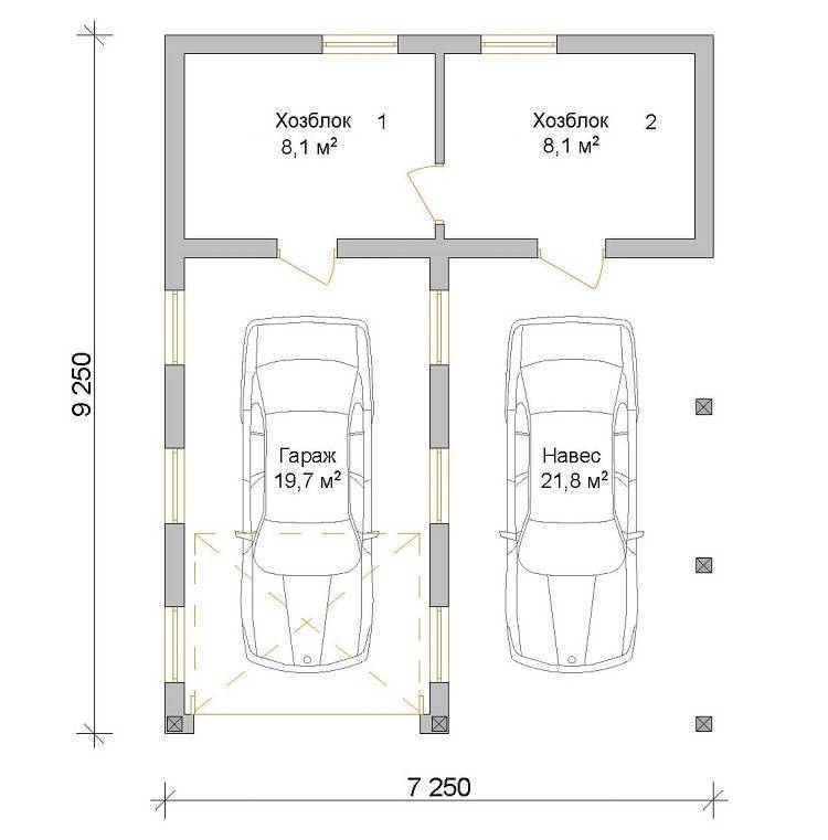 Проекты двухэтажных гаражей из пеноблоков. как пристроить гараж к дому из пеноблоков: конструктивные решения для разных типов построек