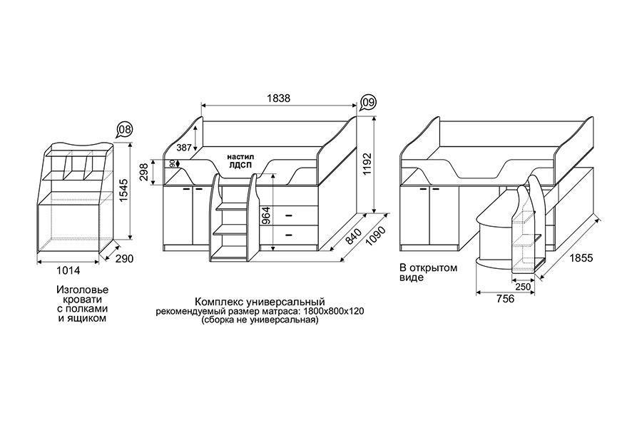Кровать схема сборки детская