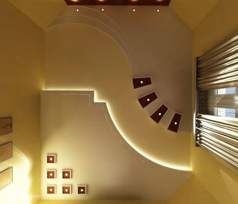 Дизайн потолков из гипсокартона 50 фото - примеры дизайна