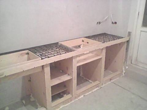 Сборка кухонной мебели из гипсокартона