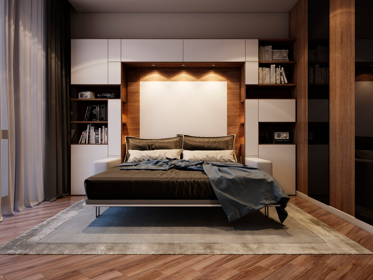 Разновидности кровати трансформер в малогабаритную квартиру, и нюансы конструкции