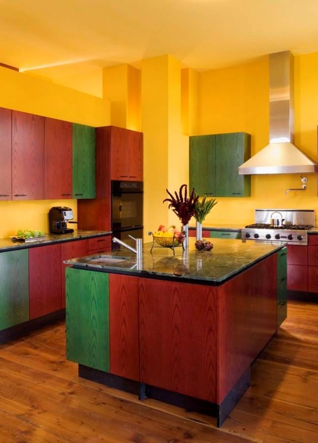 Цвет кухни - идеальное сочетание (85 фото) | +100 идей !!!