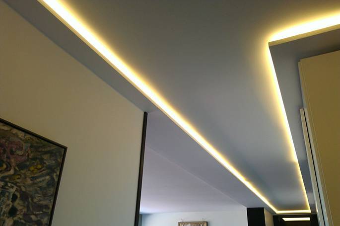 Как сделать парящий потолок из гипсокартона с подсветкой: схемы и идеи монтажа