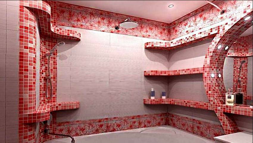 Полки в ванну из гипсокартона: под кафель, покраску и мозайку