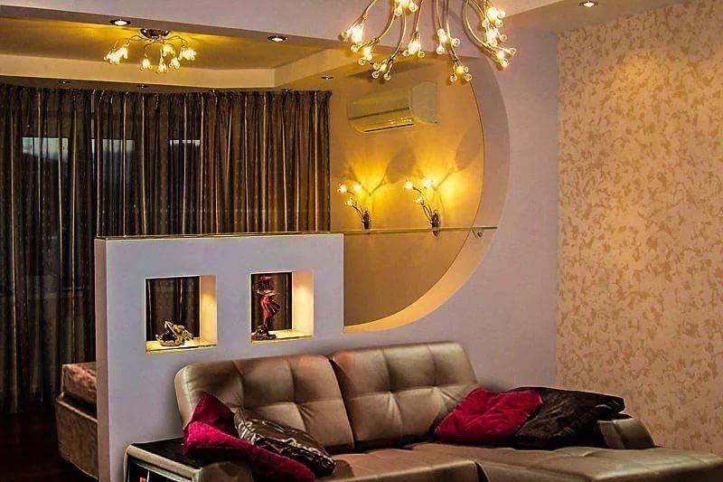 Потолки для гостиной из гипсокартона: фото оригинальных решений и особенности дизайна