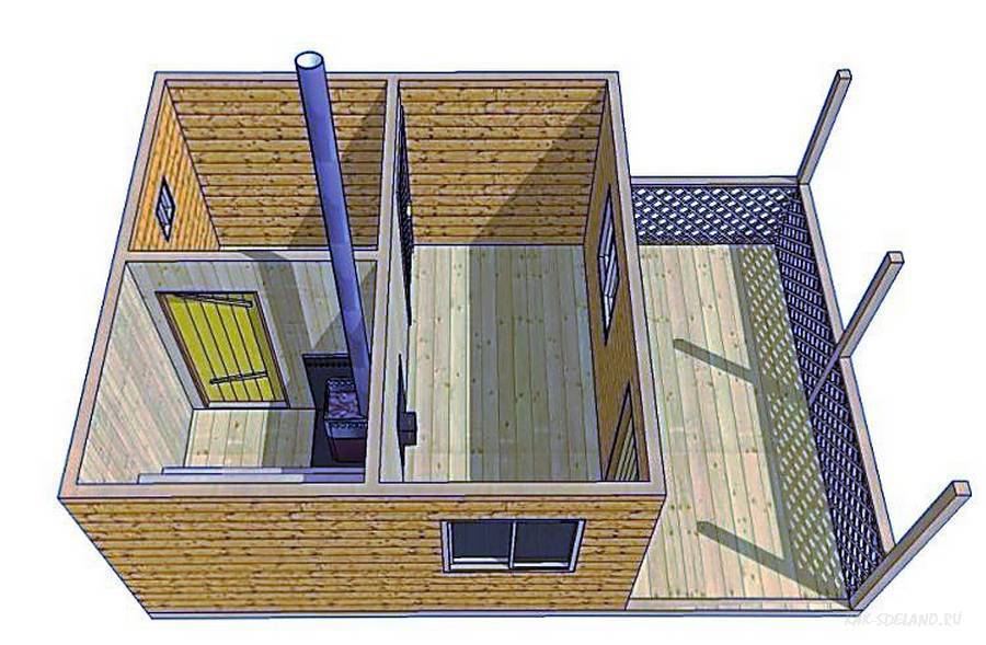 Проект самой маленькой бани