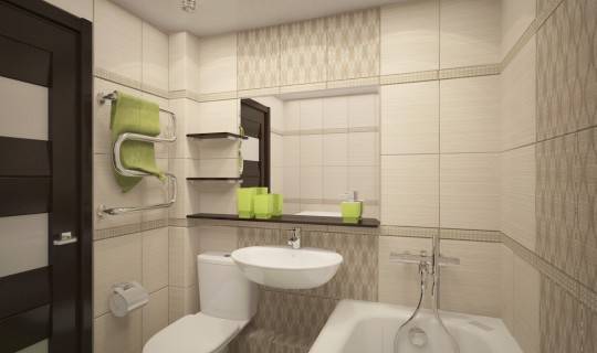 Интерьер ванной комнаты в панельном доме или хрущевке