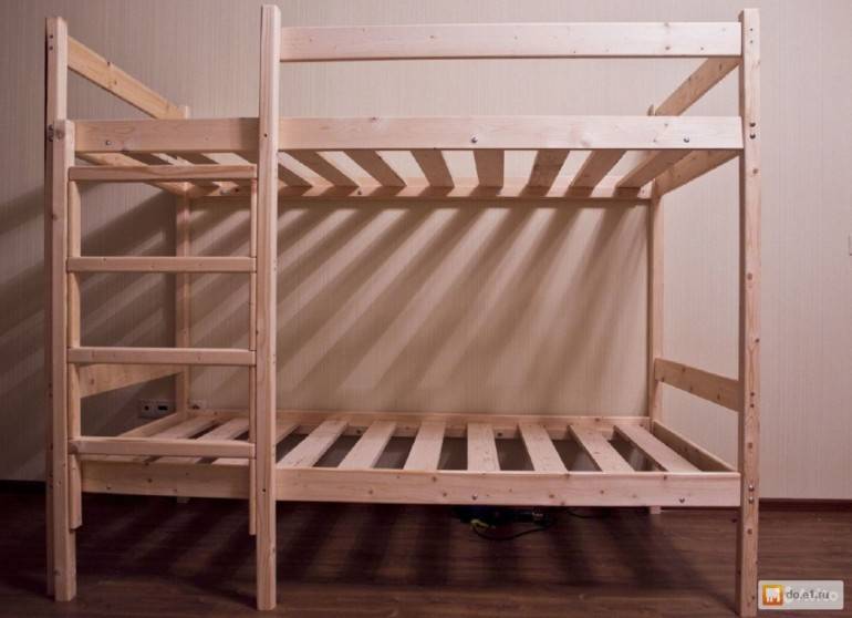 Простая двухъярусная кровать своими руками: пошаговая инструкция с фото