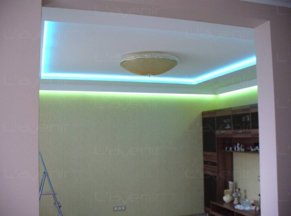 Ниши со светодиодной подсветкой потолка: конструкции ниш для led лент