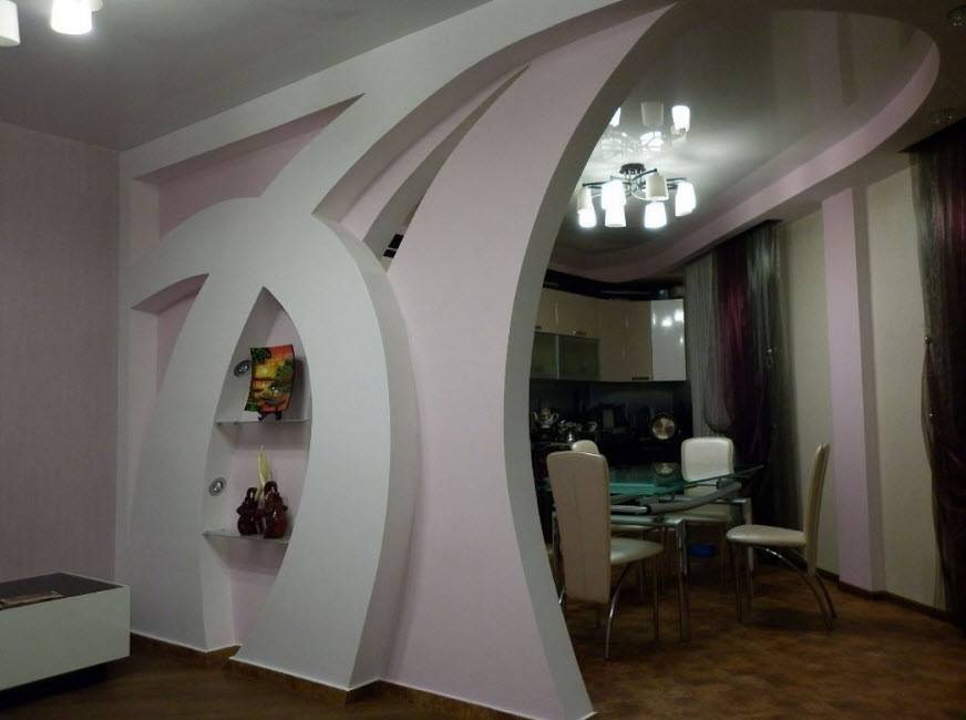 Виды межкомнатных арок: формы, типы и размеры, красивое оформление из гипсокартона, с колоннами - 41 фото