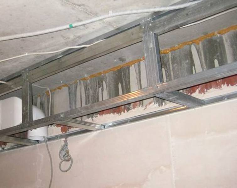 Каркас для гипсокартона на потолок: монтаж каркаса потолка из профиля под гипсокартон, как сделать правильный каркас из металлопрофиля, установка