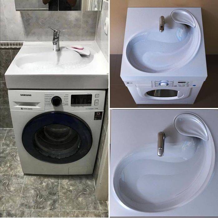 Установка раковины над стиральной машиной – практичное решение для малогабаритных квартир: пошаговая инструкция по установке + полезные советы как пра