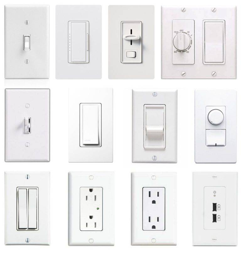 Выключатели света: виды электрических выключателей для разных типов освещения, их размеры, отличия, современные образцы или старого формата, круглые и маленькие
