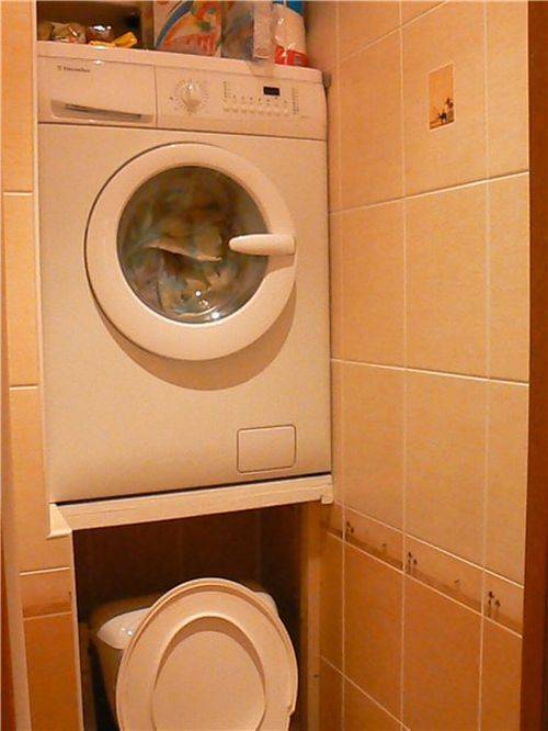 Дизайн туалета со стиральной машиной: фото