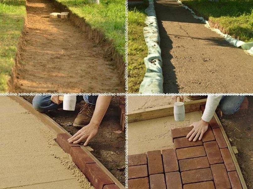 Укладка тротуарной плитки своими руками — пошаговая инструкция