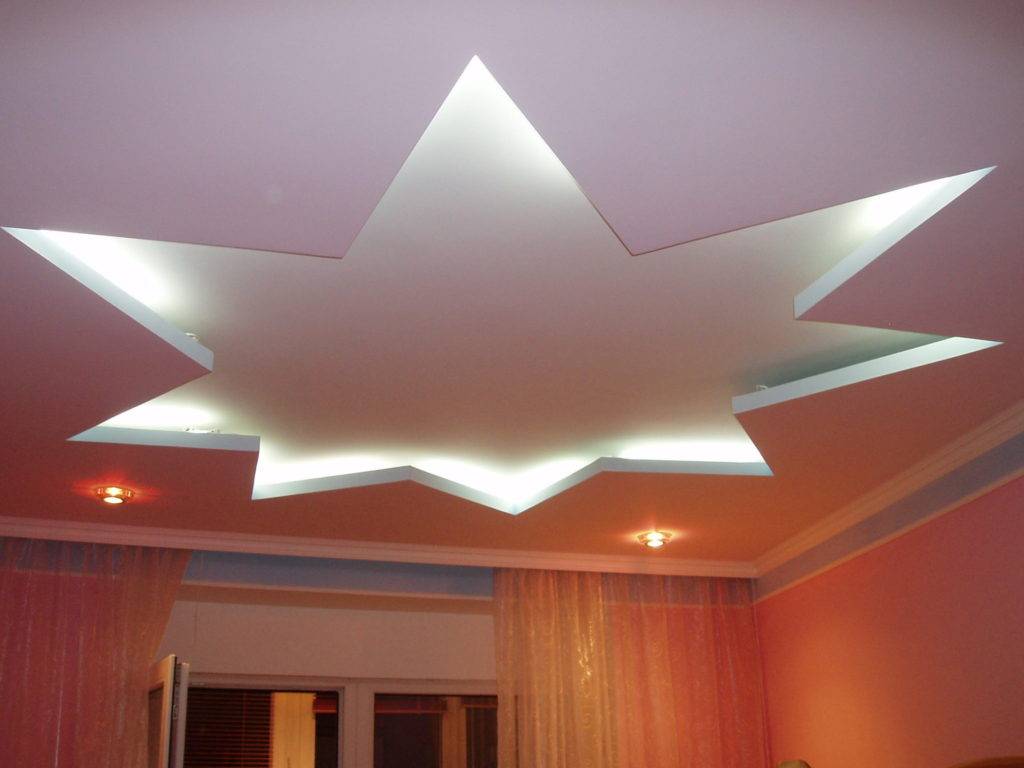 Потолок из гипсокартона в зал: дизайн подвесного потолка, положительные качества, фото дизайн