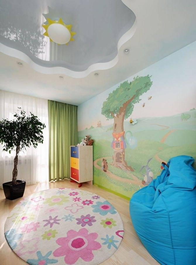 Дизайн потолка в детской: 40 идей для разных возрастов
