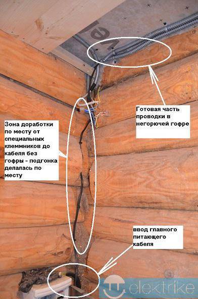 Ввод электричества в деревянный дом – монтаж и прокладка электропроводки