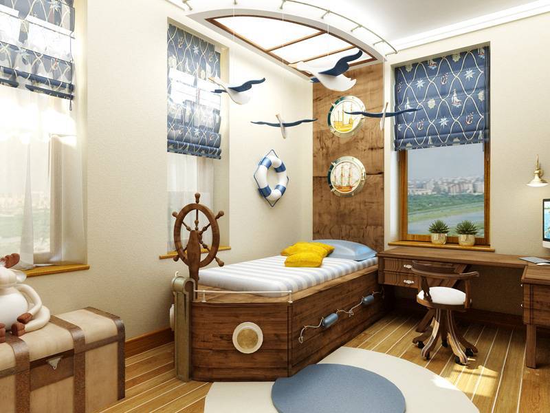 Морской стиль в интерьере – дизайн комнаты в морском стиле: как оформить своими руками + фото