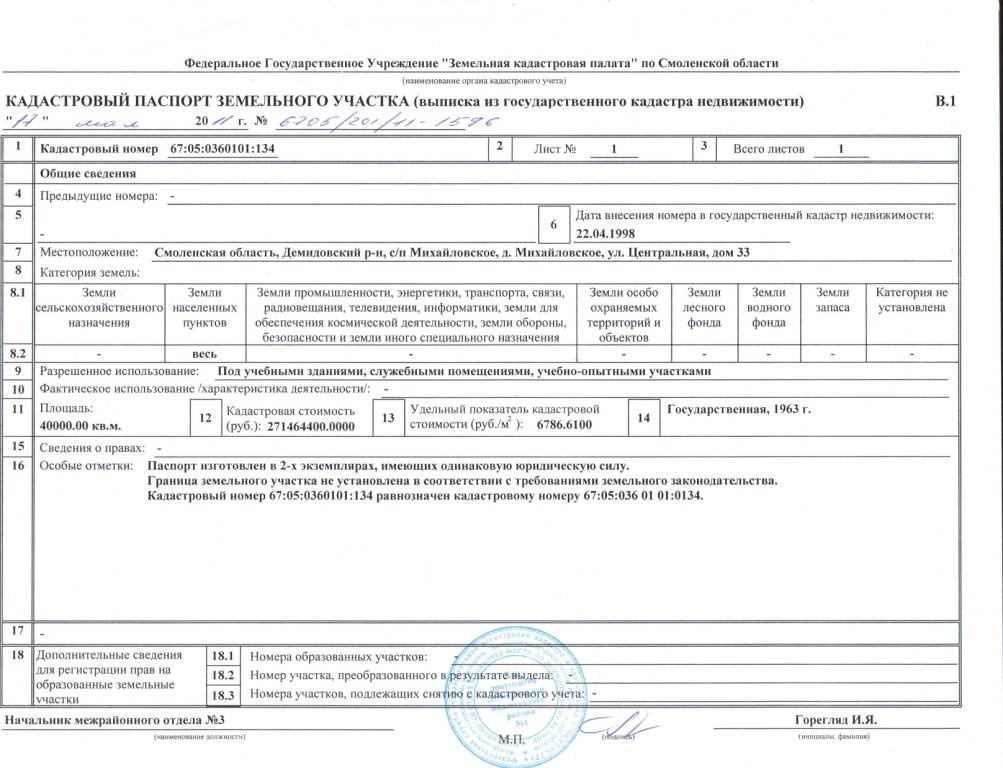 Реестровое дело на земельный участок образец