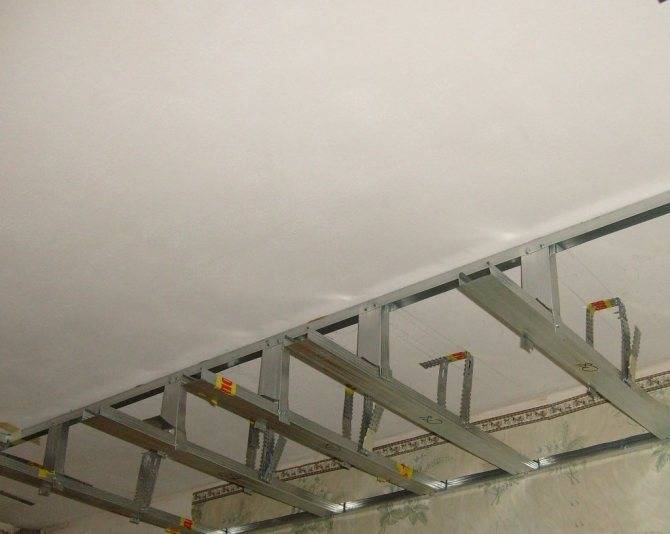 Монтаж гипсокартонного короба под натяжной потолок