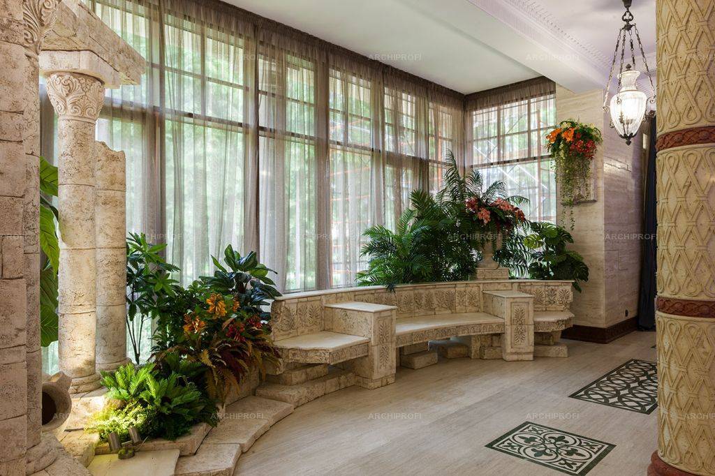 Дизайн интерьера зимнего сада в доме и квартире – оформление в разных комнатах