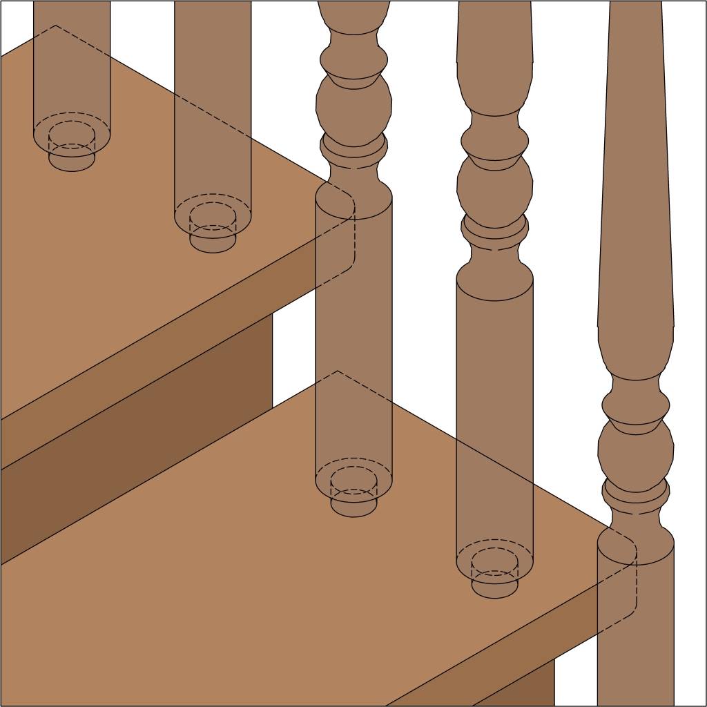 Установка балясин на деревянную лестницу своими руками — конструктив, технология устройства