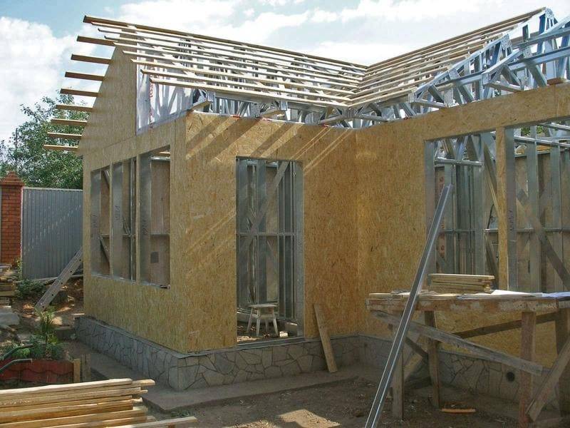 Технология строительства каркасного дома из металлопрофиля