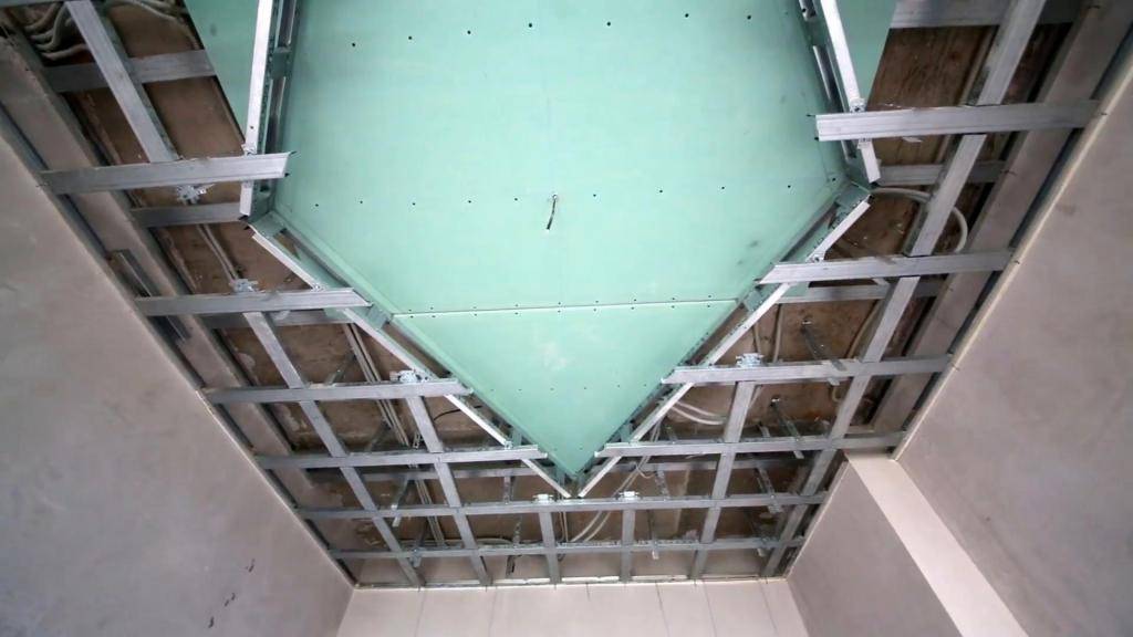 Каркас потолка из профиля под гипсокартон: схемы и монтаж