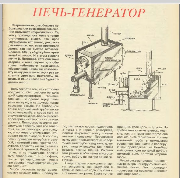 Самая эффективная буржуйка своими руками: чертежи и фото