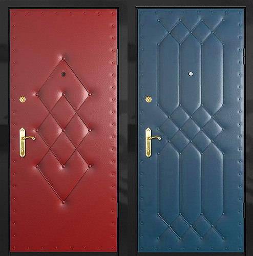 Обивка дверей дермантином: как недорого обшить деревянное или металлическое дверное полотно своими руками