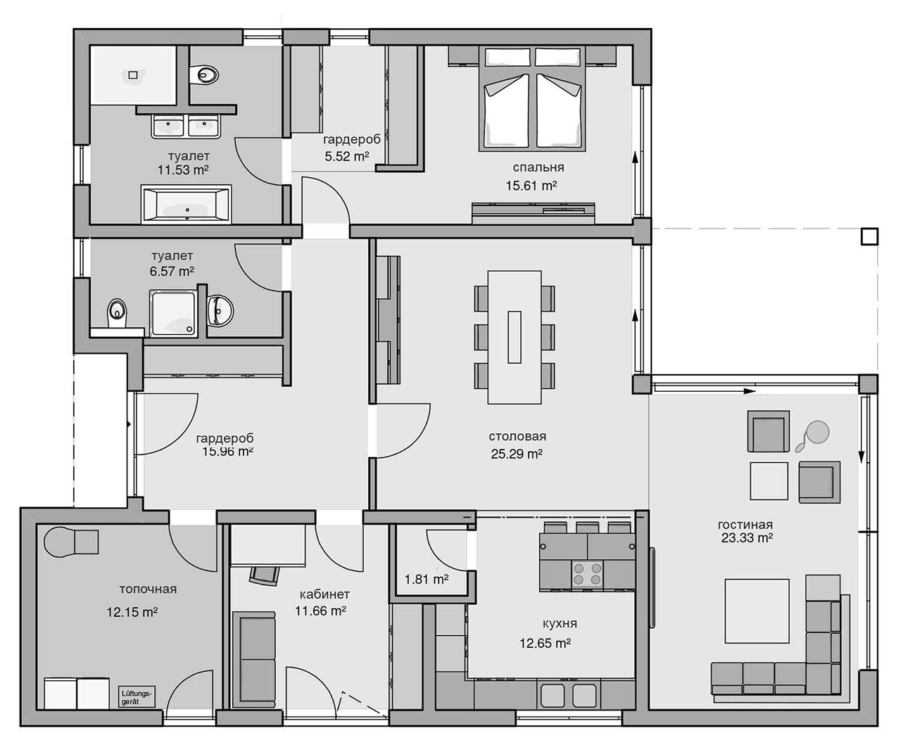 Одноэтажный дом: 115 фото примеров лучших вариантов планировки и оформления