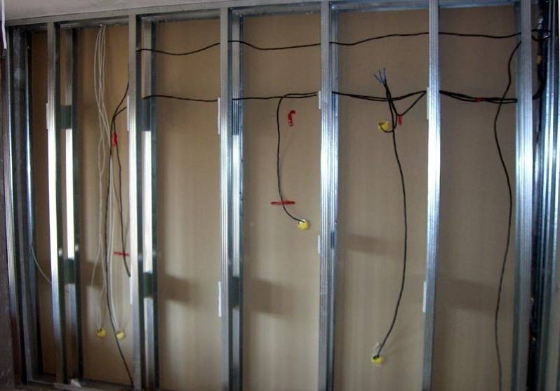 Электропроводка под гипсокартоном: прокладка провода в стене, коробе и на потолке