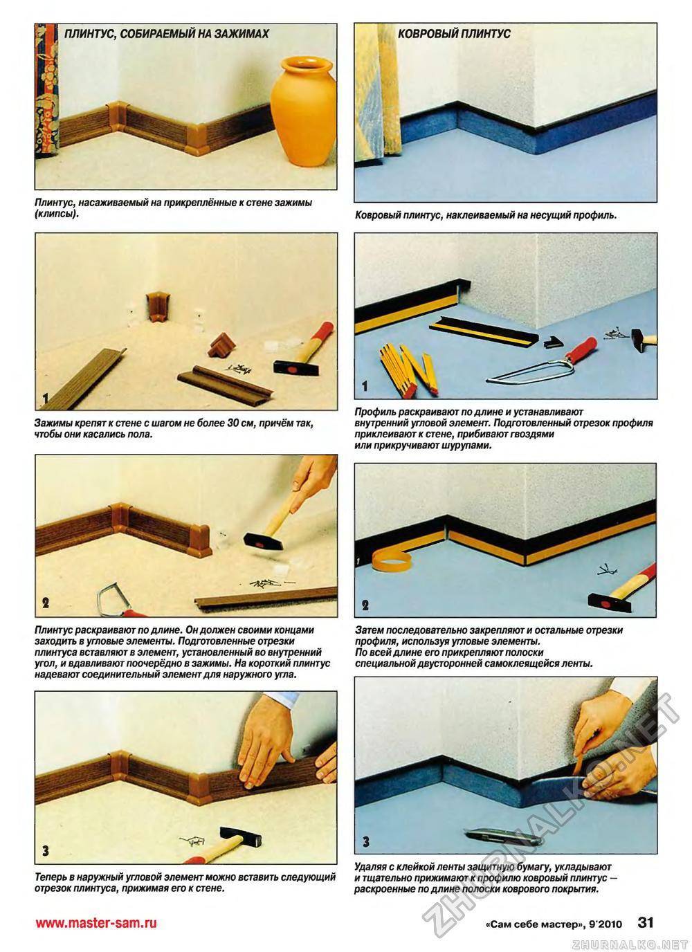 Как правильно прикрепить мдф-плинтуса к поверхности стен: этапы работ. особенности плинтуса из мдф