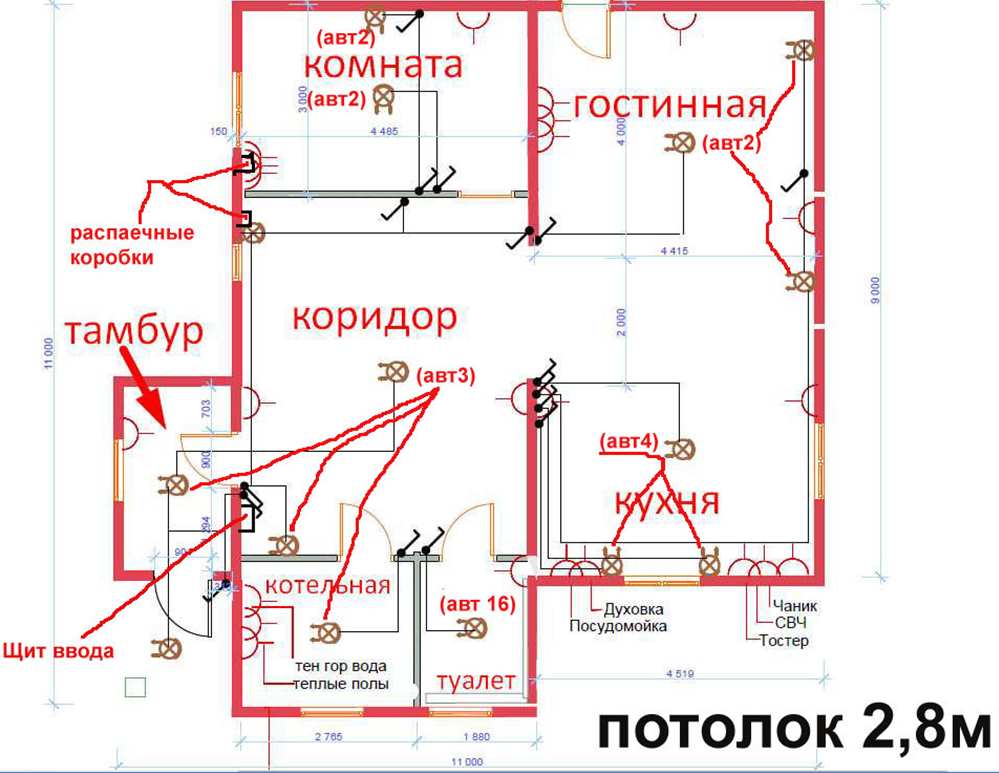 Проводка в доме своими руками - схемы подключения узо и автоматов, фото, пошаговая видео-инструкция как провести электропроводку своими руками